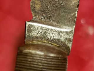 RARE Vintage A.  W.  Wadsworth And Son XLNT Hobo Slide Apart Camp Knife Austria 8