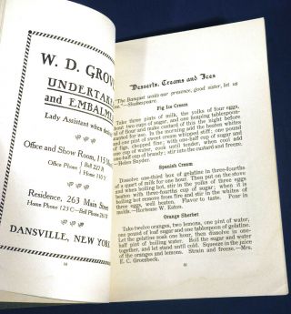 1913 Helen ' s Cook Book Dansville N.  Y.  Members Kate Jackson Court of the Amaranth 3