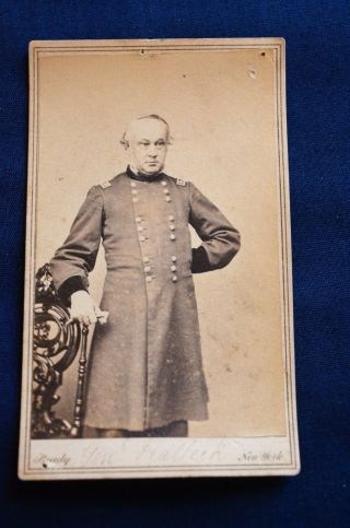 Cdv,  Civil War General Henry W.  Halleck By Photographer Matthew Brady