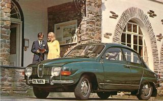 Advertising Postcard 1971 Saab 96 - 2 - Door Sedan