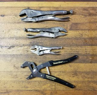 Vintage Locking & Slip Joint Pliers • Craftsman Vise Grips Mechanics Tools Usa