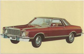 1975 Ford Granada Ghia 2 - Door Automobile Advertising Postcard