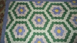 Vintage QUILT Top 1930s Feedsack Hand Sewn 71 