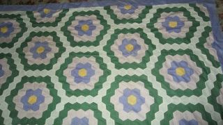Vintage QUILT Top 1930s Feedsack Hand Sewn 71 