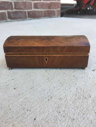 Antique Small Wood Box,  Inlay,  Instrument,  Document