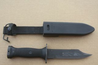 U.  S.  N.  Mk3 Mod 0 2v376 Fixed Blade Combat Knife & Sheath