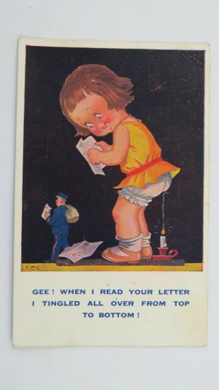 1930s Donald Mcgill Vintage Comic Postcard Postman Gpo Royal Mail Knickers