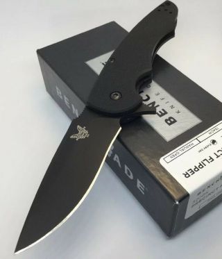 Benchmade Precinct 320 Knife Black 154cm Coated Blade G10