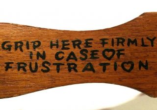 Vintage Wooden Spanking Paddle For The Cute Little Deer With The Bear Behind 3