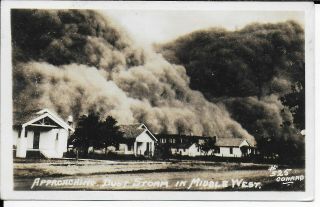 F D Conard Rppc Of Massive Approaching Dust Storm In 1930s Kansas