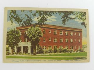 Vintage Postcard Watauga Hotel Rhododendron Area Elizabethton Tennessee