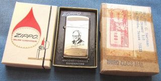 & Boxed Zippo Lighter With Mailer For Goldwater Presidential Candidacy