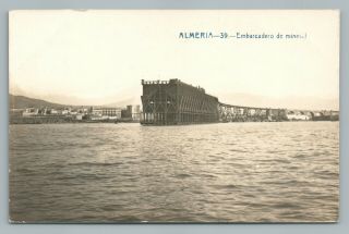 Embarcadero De Mineral Almeria Andalusia Spain Rppc Antique Photo Foto 1920s