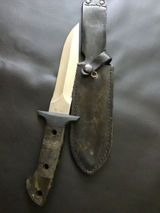 Rare Crkt Sealtac Ii 2107columbia River Knife Tool Knife & Leather Sheath