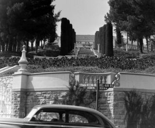 Vtg Photo Film Negative Hollywood Atwater Kent House Bel Air Road Beverly Hills