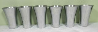 Set 6 Wb West Bend Solid Copper Chrome Plated 4 " Drinking Glasses Cups