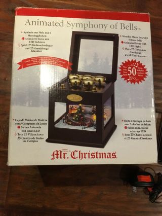 Mr.  Christmas Animated Symphony of Bells 50 Song Carousel Music Box 6