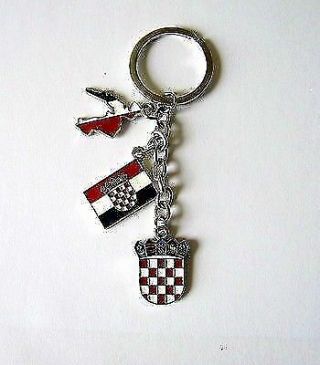 Croatia Coat of Arms Metal Keychain / Key chain ring emblem grb hrvatska flag 3