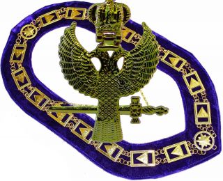 Masonic Collar,  Pendant 33rd Degree Scottish Rite Wings Up Dmr - 100gp,  Pendent