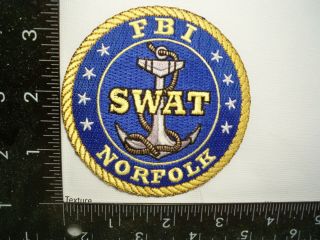 Federal Fbi Norfolk,  Va Police Swat Patch Virginia Law Enforcement