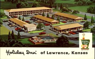 Holiday Inn Of Lawrence Kansas Swimming Pool Artist Rendering 1960s