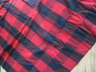 Vintage Northwest Red Buffalo Plaid Wool Throw Blanket 60 " By 68 "