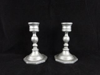 Carson Casting Co.  Statesmetal Xiii Pewter Candle Holders
