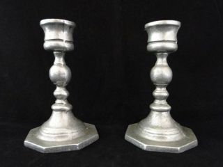 Carson Casting Co.  Statesmetal XIII Pewter candle holders 4
