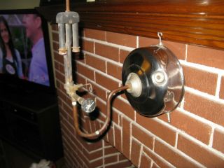 Vintage / Antique Wall Mount Chrome Gas Pressure Leacock 107 Lamp Amish Made