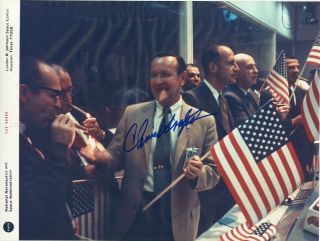 Chris Kraft Signed - Apollo 11 Celebration Color Nasa Photo