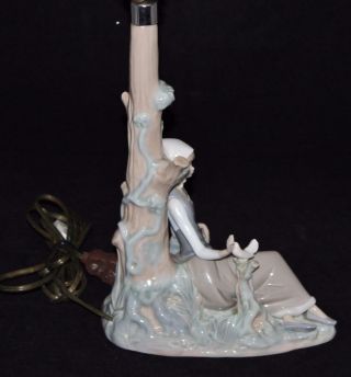 Lladro Vincente Martinez GIRL WITH DOVE (1985) Porcelain Figurative Lamp,  REPAIR 4