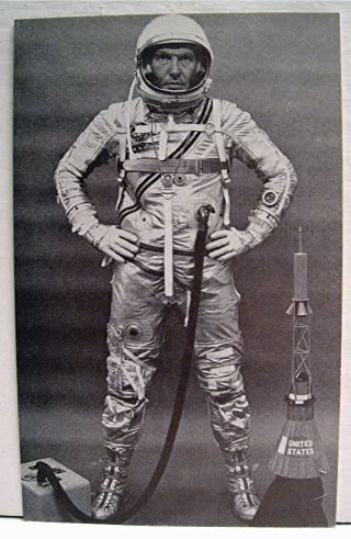 Walter Schirra Suited Up Astronaut Old Exhibit Card 20