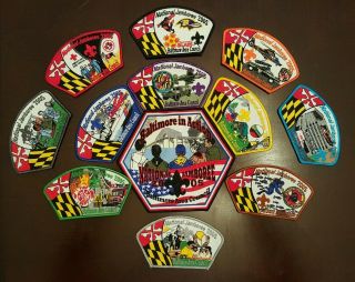 2005 Baltimore Area Council In Action Patches National Jamboree 11 Jsp Set