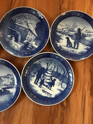 Five Royal Copenhagen Porcelain Christmas Annual Plates 1975,  76,  77,  78,  79 5