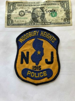 Rare Woodbury Heights Jersey Police Patch Pre - Sewn In Good Shape