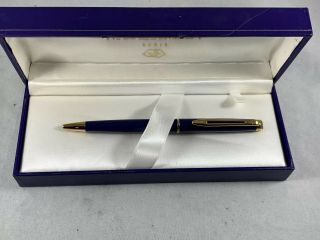 Vintage Waterman Lacquered Ball Point Pen With Miller Beer Logo Box