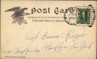 1898 Coney Island,  NY Luna Park Kings County York Antique Postcard 1c stamp 3