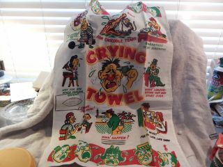 Vintage " Crying Towel " Gag Gift 23 " X 15 "