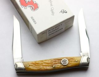 Winchester Muskrat Folding Knife - Yellow Bone - Cartridge Series - Nib