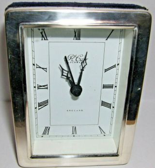 R Carr Sterling Silver Alarm Clock Gwo