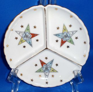 Vintage Eastern Star Divided Dish Temple Treasures Kistner Chicago