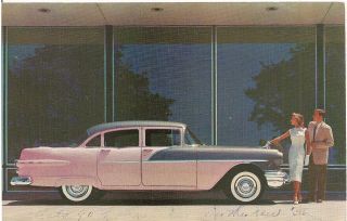 1956 Pontiac 870 4 - Door Sedan Automobile Advertising Postcard