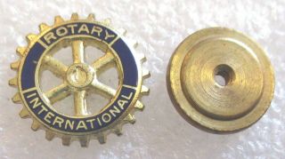 Vintage Rotary International Member Lapel Pin - Screw Back Rotary Club