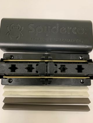 Spyderco Tri - Angle Sharpmaker Set Of 2 Medium 2 Fine Grit 2 Extra Fine Ceramic