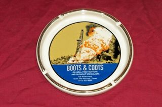 Boots & Coots Oil Field Wild Well Control Blowout Firefighting Ashtray Red Adair