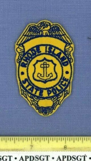 Rhode Island State Police Hat Patch (old Vintage) Police Patch Cheesecloth 3.  2 "