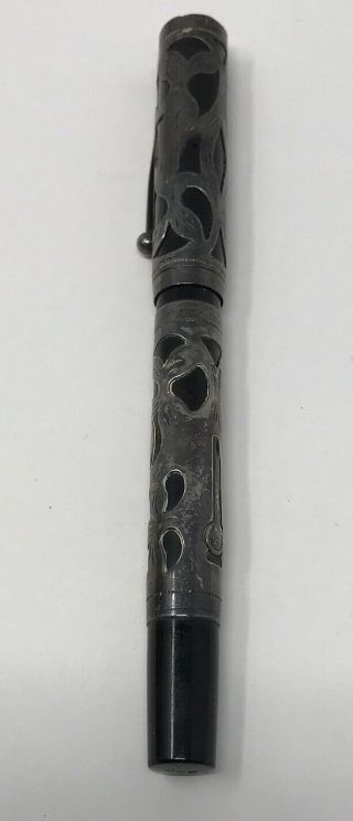 Antique Waterman’s Ideal 452 Sterling Silver Fountain Pen