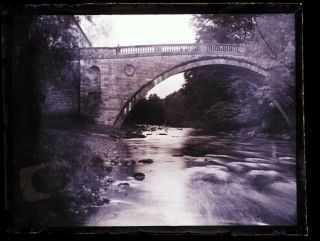 (1) Late 1800s Early 1900s Glass Negative,  Unknown Local,  Greta Bridge