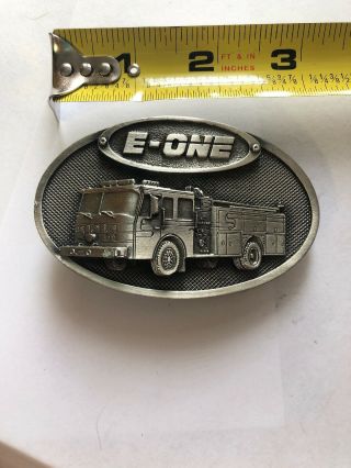 E - One Fire Truck Belt Buckle