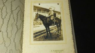 6322 1920s Japan Old Photo Portrait Of Japanese Soldier Riding Military Horse W